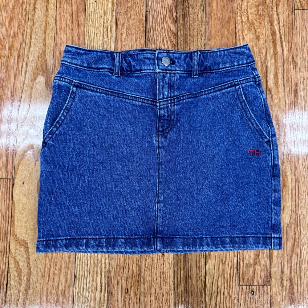 Tommy Hilfiger Dark Blue Denim Mini Skirt Girl’s Size 14